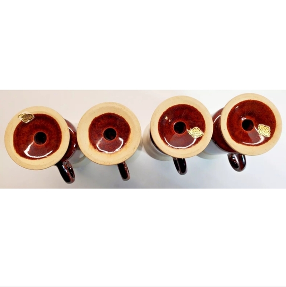 OTAGIRI Pheasants Pedestal Irish Coffee Footed Mugs 6 oz Vintage set of 4 - Picture 8 of 10